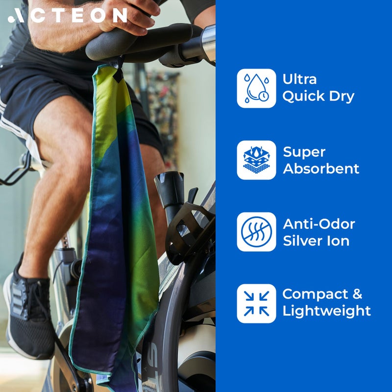 Acteon Quick Dry Microfiber Gym Towel, 4 Pack Odor-Free, Super Absorbent Workout Towels, Body Sweat - Image 4